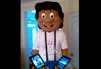 Mop Top the Hip Hop Scientist using two iPads!