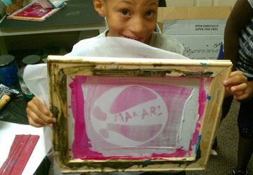 We learned to silkscreen our own designs...